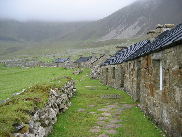 Lonely Hirta Island of the St. Kilda archipelago was abandoned by ...