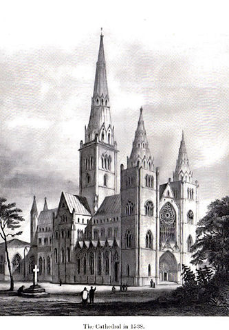 A painting which depicts the cathedral at its zenith