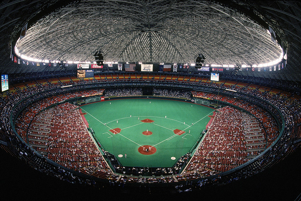 HOUSTON - MAY 16:  A general view of the Astrodome during a Houston Astros game on May 16, 1995 in Houston, Texas. (Photo by Bill Baptist/MLB via Getty Images)