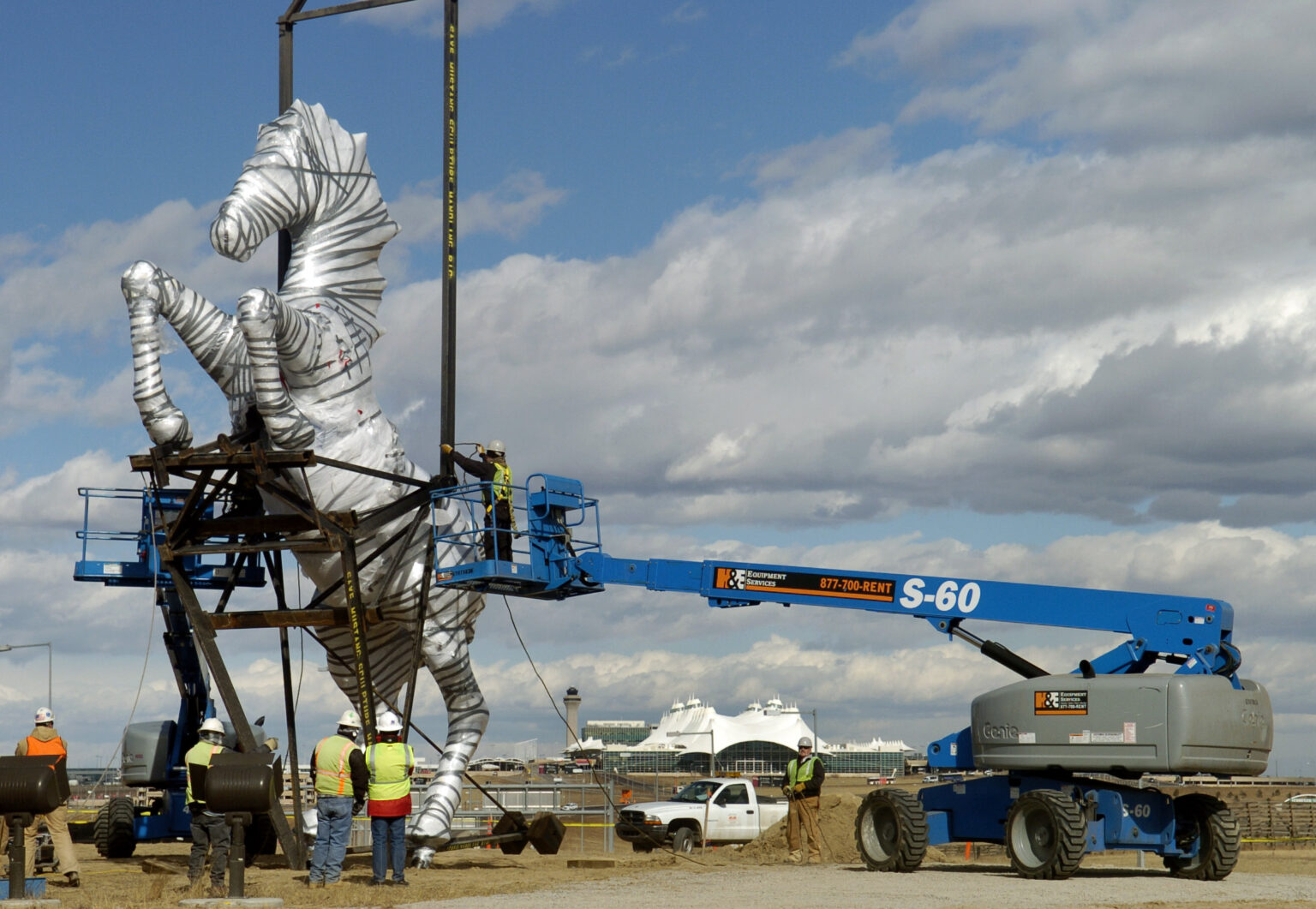 The Terrifying Blue Horse That Stands Watch Over Denver International ...