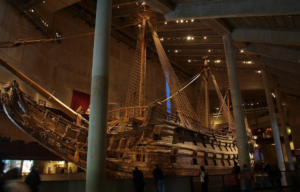 Swedish warship Vasa on display