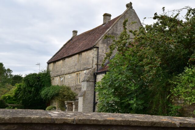 Side view of Saltford Manor house.