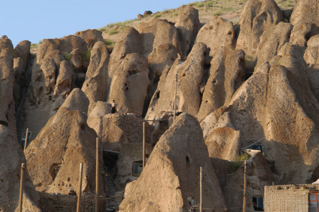 Cave houses in a collected area.