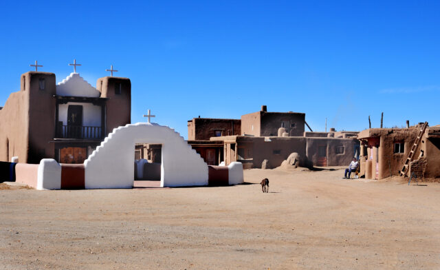 Religious structures at Taos Pueblo. 