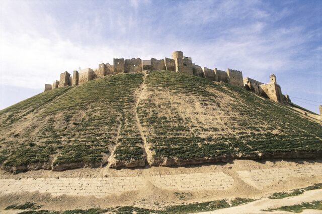 A citadel atop a hill.