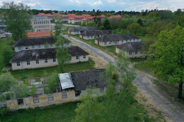 Aerial view of the Olympic Village in Elstal, Germany