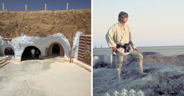 'Star Wars' movie set in the Tunisian desert + Mark Hamill as Luke Skywalker in 'Star Wars: Episode IV - A New Hope'