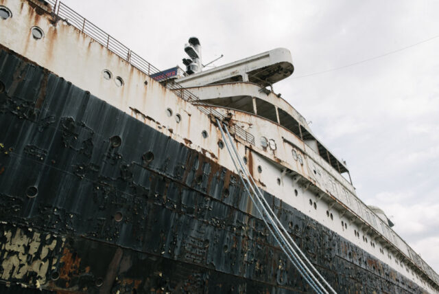 Exterior of the SS United States