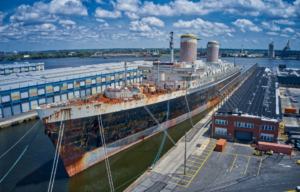 SS United States docked at Pier 82 in Philadelphia, Pennsylvania