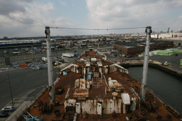 Overhead view of the SS United States