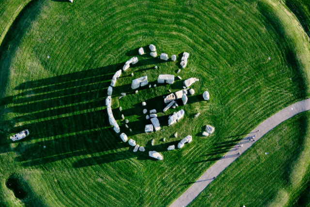 Aerial view of Stonehenge