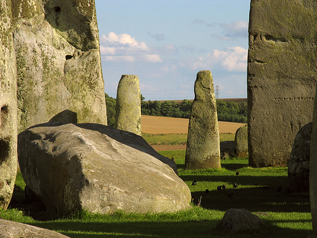 Close-up of the Altar Stone at Stonehenge