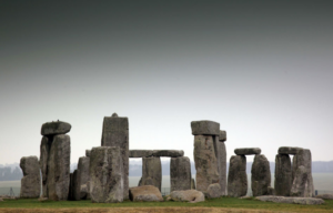 View of Stonehenge on a cloudy day