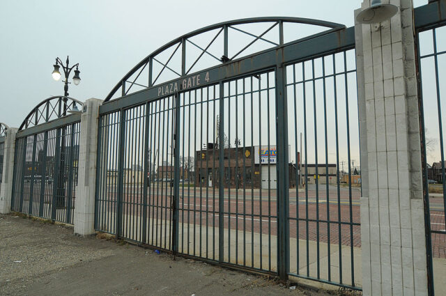 One of the fences that surrounded Tiger Stadium