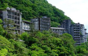 Hachijo Royal Hotel along a mountainside