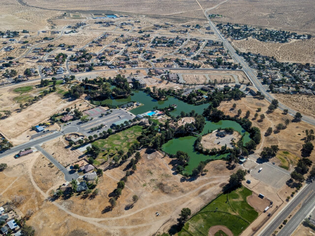 Aerial view of California City, California