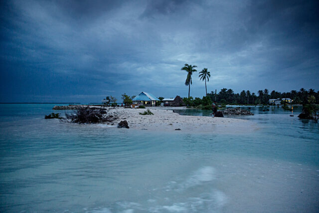 House on the coast of Eita, Tarawa Atoll, Kiribati