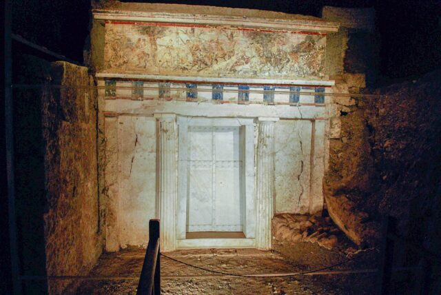 Facade of Philip II's tomb