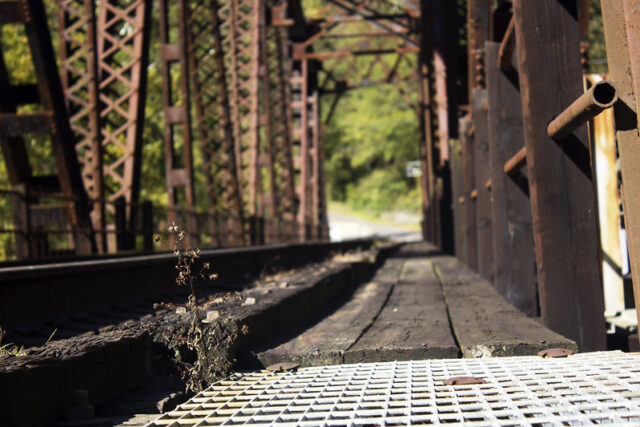 View across a bridge