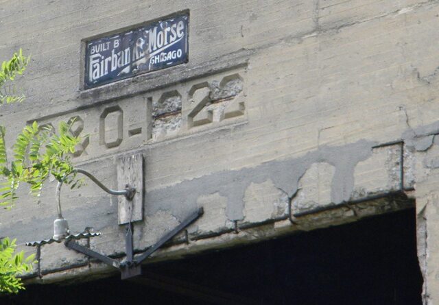 Close-up of the coal tower in Thurmond, West Virginia