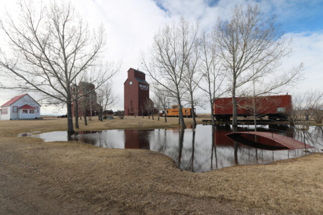 View of buildings in Rowley, Alberta